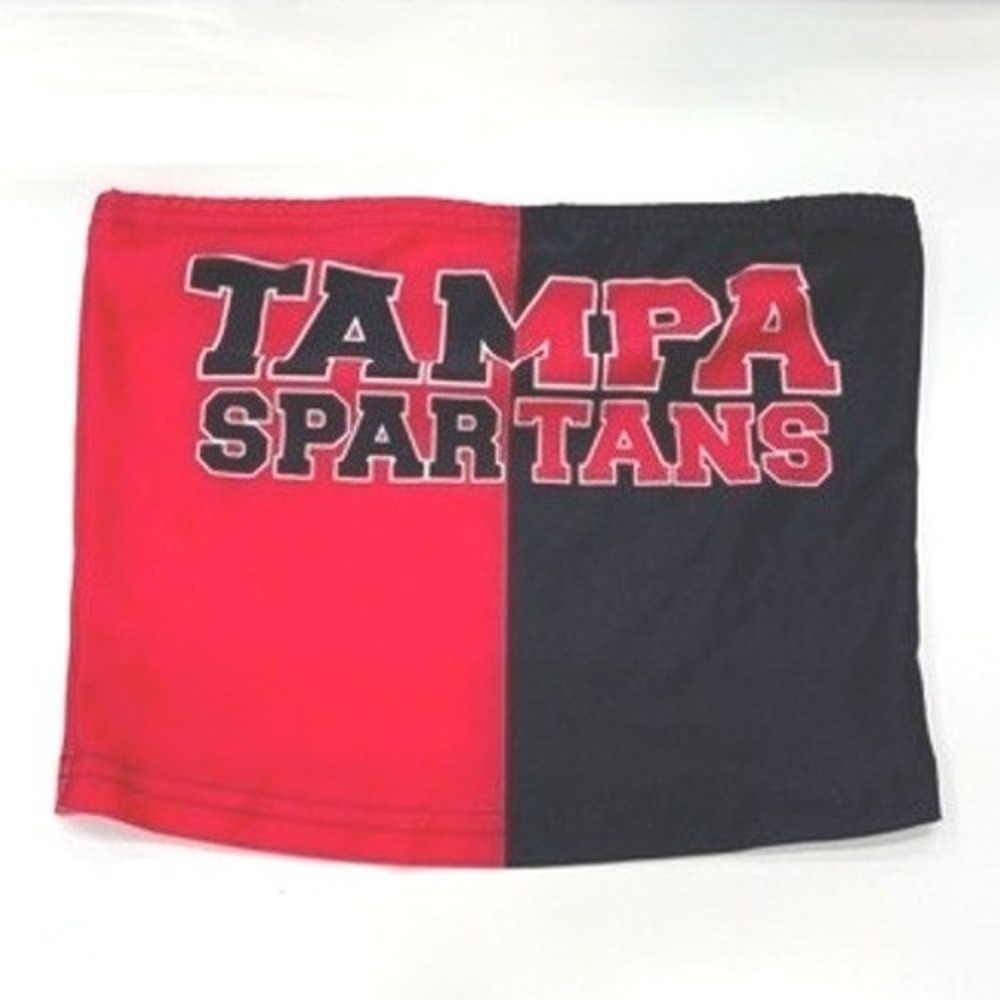 University of Tampa Spartans Tube Top Red Black Bandeau Lo Jo Brands Small